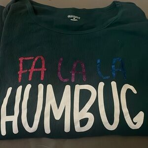 FA LA LA HUMBUG Old Navy thermal long sleeve